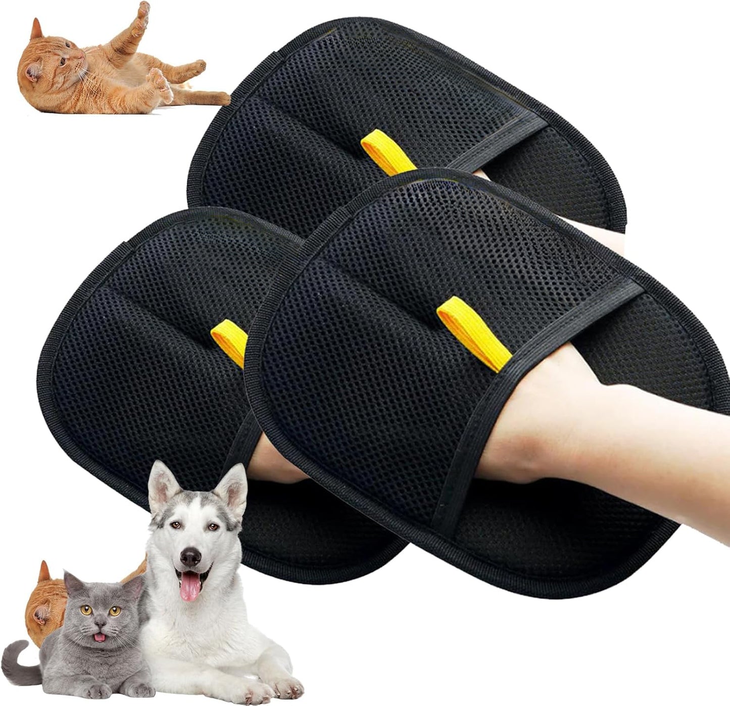 Pet Electrostatic Hair Removal Gloves Two-way Bristle Remover Hair Removal Brush Sticky Hair Artifact Cat Hair Gloves Cat Hair Removal Comb