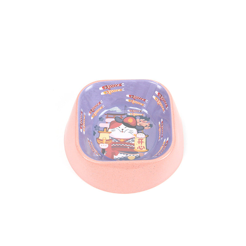 Anti Overturning Pet Bamboo Fiber Single Bowl